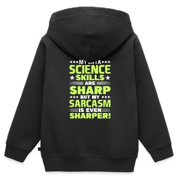 Daten Analytiker Datenschutz Beauftragter - Kinder Premium Organic Zip Hoodie - Schwarz - Hinten - AI Model Kid Male (0cm)