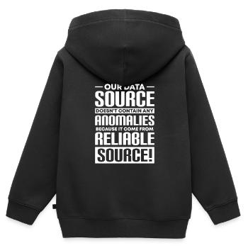 Daten Analytiker Datenschutz Beauftragter - Kinder Premium Organic Zip Hoodie - Schwarz - Hinten - AI Model Kid Male (0cm)