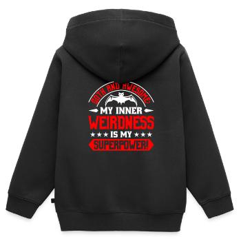 Goth Emo - Kids Premium Organic Zip-up Hoodie - black - Back - AI Model Kid Male (0cm)
