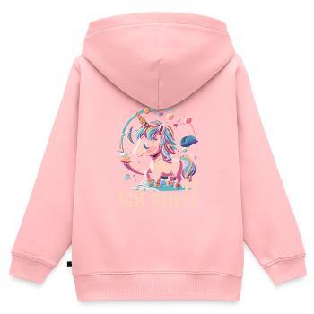 11. Geburtstag - Kinder Premium Organic Zip Hoodie - Rosa - Hinten - AI Model Kid Female (0cm)