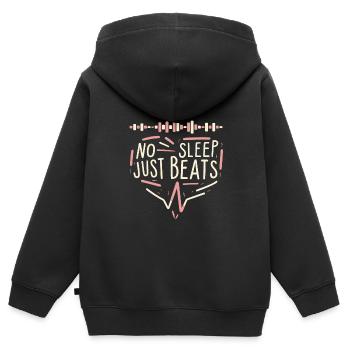 Festival - Kinder Premium Organic Zip Hoodie - Schwarz - Hinten - AI Model Kid Male (0cm)