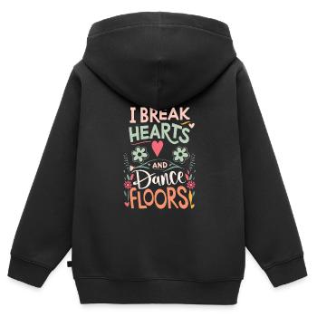 Fête - Sweat Premium à capuche zippé enfant bio - noir - Dos - AI Model Kid Male (0cm)
