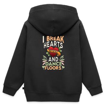 Fête - Sweat Premium à capuche zippé enfant bio - noir - Dos - AI Model Kid Male (0cm)