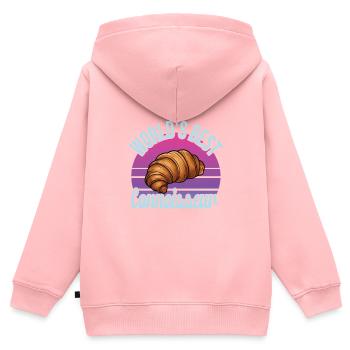 Cuisine française - Sweat Premium à capuche zippé enfant bio - rose - Dos - AI Model Kid Female (0cm)