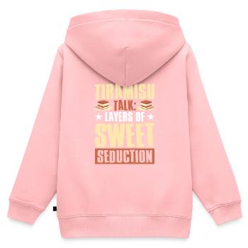 Cuisine italienne - Sweat Premium à capuche zippé enfant bio - rose - Dos - AI Model Kid Female (0cm)