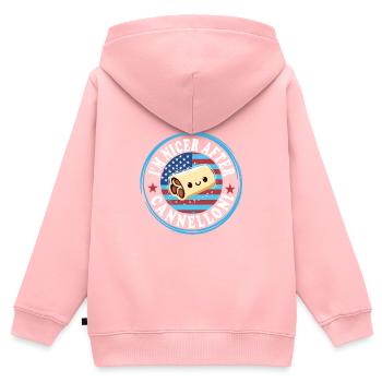 Cuisine italienne - Sweat Premium à capuche zippé enfant bio - rose - Dos - AI Model Kid Female (0cm)