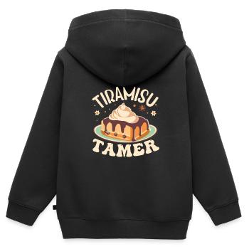 Italienisches Essen - Kinder Premium Organic Zip Hoodie - Schwarz - Hinten - AI Model Kid Male (0cm)