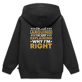 Philosophie - Sweat Premium à capuche zippé enfant bio - noir - Dos - AI Model Kid Male (0cm)