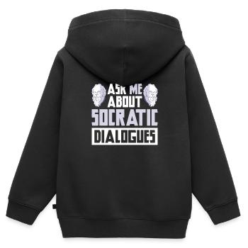 Philosophie - Sweat Premium à capuche zippé enfant bio - noir - Dos - AI Model Kid Male (0cm)
