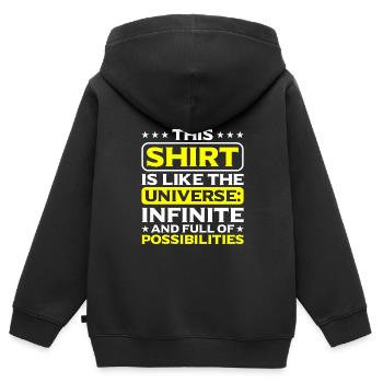 Philosophie - Sweat Premium à capuche zippé enfant bio - noir - Dos - AI Model Kid Male (0cm)