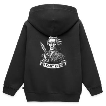 Philosophie - Sweat Premium à capuche zippé enfant bio - noir - Dos - AI Model Kid Male (0cm)