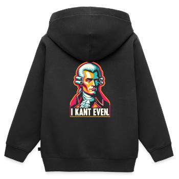 Philosophie - Sweat Premium à capuche zippé enfant bio - noir - Dos - AI Model Kid Male (0cm)