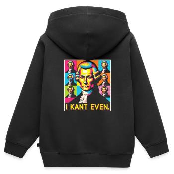 Philosophie - Sweat Premium à capuche zippé enfant bio - noir - Dos - AI Model Kid Male (0cm)