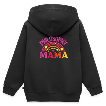 Philosophie - Sweat Premium à capuche zippé enfant bio - noir - Dos - AI Model Kid Male (0cm)