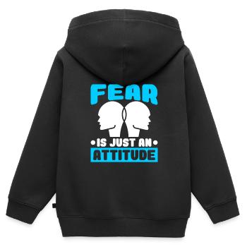Psychologe - Kinder Premium Organic Zip Hoodie - Schwarz - Hinten - AI Model Kid Male (0cm)