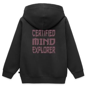 Psychologe - Kinder Premium Organic Zip Hoodie - Schwarz - Hinten - AI Model Kid Male (0cm)