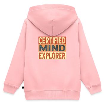 Psychologe - Kinder Premium Organic Zip Hoodie - Rosa - Hinten - AI Model Kid Female (0cm)