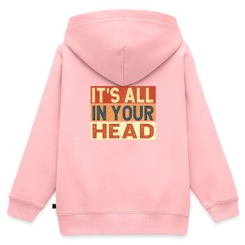 Psychologe - Kinder Premium Organic Zip Hoodie - Rosa - Hinten - AI Model Kid Female (0cm)