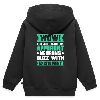 Psychologe - Kinder Premium Organic Zip Hoodie - Schwarz - Hinten - AI Model Kid Male (0cm)