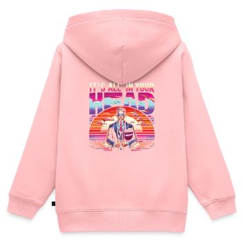 Psychologe - Kinder Premium Organic Zip Hoodie - Rosa - Hinten - AI Model Kid Female (0cm)