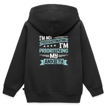 Psychologe - Kinder Premium Organic Zip Hoodie - Schwarz - Hinten - AI Model Kid Male (0cm)