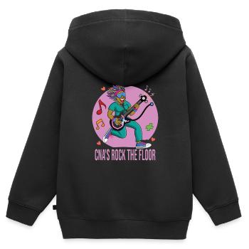 Altenpflegerin - Kinder Premium Organic Zip Hoodie - Schwarz - Hinten - AI Model Kid Male (0cm)