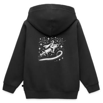 Altenpflegerin - Kinder Premium Organic Zip Hoodie - Schwarz - Hinten - AI Model Kid Male (0cm)