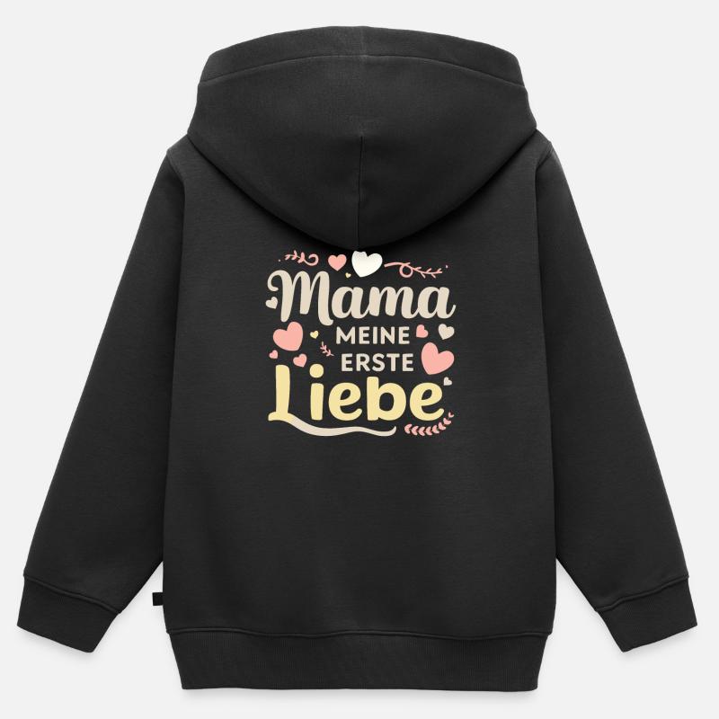 Muttertag - Kinder Premium Organic Zip Hoodie - Schwarz