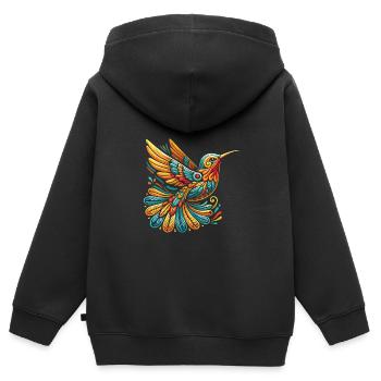Exotic - Kids Premium Organic Zip-up Hoodie - black - Back - AI Model Kid Male (0cm)