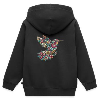 Exotic - Kids Premium Organic Zip-up Hoodie - black - Back - AI Model Kid Male (0cm)
