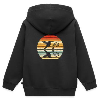Exotic - Kids Premium Organic Zip-up Hoodie - black - Back - AI Model Kid Male (0cm)
