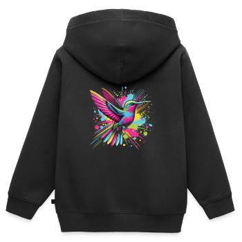 Exotic - Kids Premium Organic Zip-up Hoodie - black - Back - AI Model Kid Male (0cm)