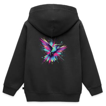 Exotic - Kids Premium Organic Zip-up Hoodie - black - Back - AI Model Kid Male (0cm)