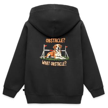 Agilité - Sweat Premium à capuche zippé enfant bio - noir - Dos - AI Model Kid Male (0cm)