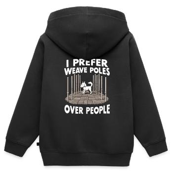 Agilité - Sweat Premium à capuche zippé enfant bio - noir - Dos - AI Model Kid Male (0cm)
