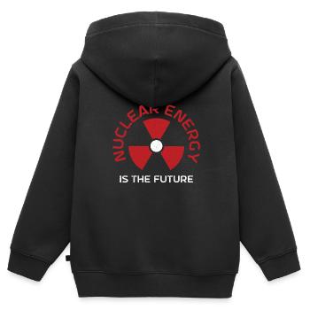 Atomkraftwerk AKW Atomkraft Nuclear Klimawandel - Kinder Premium Organic Zip Hoodie - Schwarz - Hinten - AI Model Kid Male (0cm)