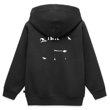 I Bite - Halloween - Kinder Premium Organic Zip Hoodie - Schwarz - Hinten - AI Model Kid Male (0cm)
