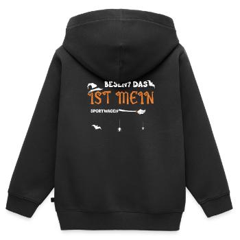 Besen? Das Ist Mein Sportwagen - Kinder Premium Organic Zip Hoodie - Schwarz - Hinten - AI Model Kid Male (0cm)