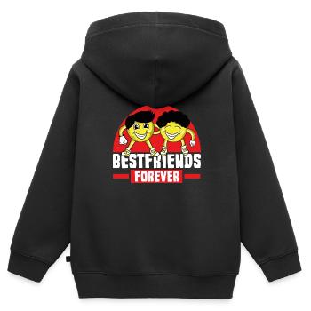 Best Friends Best Buds Best Friend - Kids Premium Organic Zip-up Hoodie - black - Back - AI Model Kid Male (0cm)