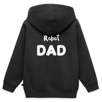 Robot Dad - Dad - Kinder Premium Organic Zip Hoodie - Schwarz - Hinten - AI Model Kid Male (0cm)
