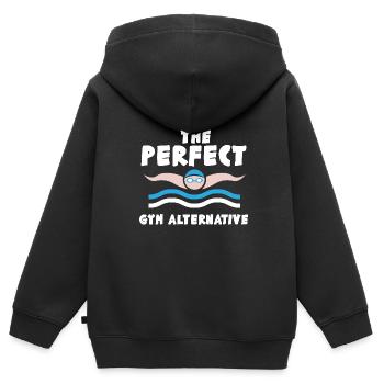 Schwimmer Schwimmen 50 Meter Bahn Brustschwimmen - Kinder Premium Organic Zip Hoodie - Schwarz - Hinten - AI Model Kid Male (0cm)