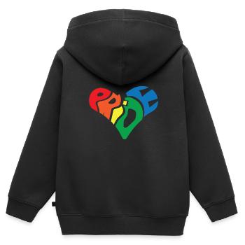 Gay Homosexuell Schwul Lespisch LGBT - Kinder Premium Organic Zip Hoodie - Schwarz - Hinten - AI Model Kid Male (0cm)