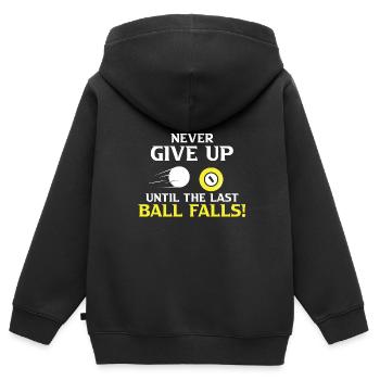 Billard Billard Boule De billard Triangle de billard Kö - Sweat Premium à capuche zippé enfant bio - noir - Dos - AI Model Kid Male (0cm)