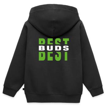 Best Friends Best Buds Best Friend - Kids Premium Organic Zip-up Hoodie - black - Back - AI Model Kid Male (0cm)