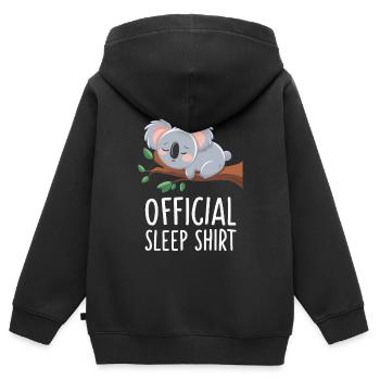 Koala Koala Koala Ours Koala Animal - Sweat Premium à capuche zippé enfant bio - noir - Dos - AI Model Kid Male (0cm)