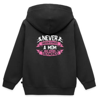 Kampfsport Selbstverteidigung Kampfkunst - Kinder Premium Organic Zip Hoodie - Schwarz - Hinten - AI Model Kid Male (0cm)