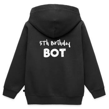 5Th Birthday Bot - Birthday - Kinder Premium Organic Zip Hoodie - Schwarz - Hinten - AI Model Kid Male (0cm)