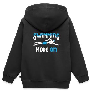 Schwimmer Schwimmen 50 Meter Bahn - Kinder Premium Organic Zip Hoodie - Schwarz - Hinten - AI Model Kid Male (0cm)