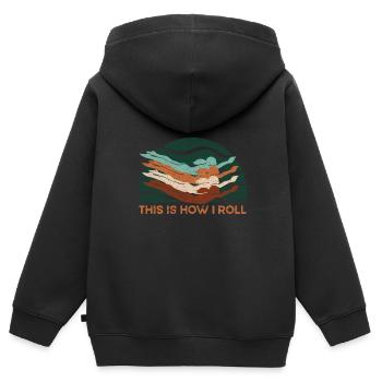 Schwimmer Schwimmen 50 Meter Bahn Brustschwimmen - Kinder Premium Organic Zip Hoodie - Schwarz - Hinten - AI Model Kid Male (0cm)