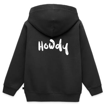 Howdy - Texas - Sweat Premium à capuche zippé enfant bio - noir - Dos - AI Model Kid Male (0cm)